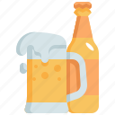 beer, bottle, pine, glass, drink, beverage, alcohol