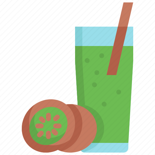 Kiwi, juice, fruit, drink, beverage, glass icon - Download on Iconfinder