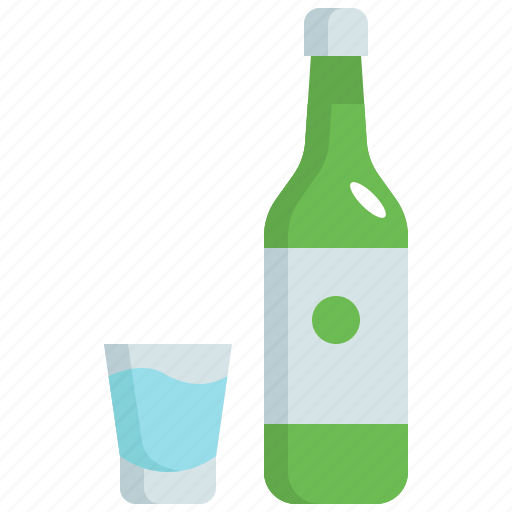 Soju, korean, korea, drink, beverage, glass, alcohol icon - Download on Iconfinder