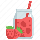 strawberry, smooties, juice, fruit, drink, beverage