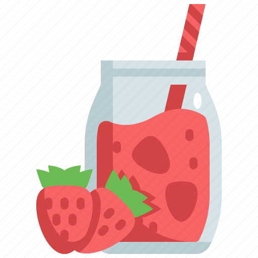 Strawberry, smooties, juice, fruit, drink, beverage icon - Download on Iconfinder