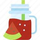 watermelon, juice, drink, fruit, box, drinking