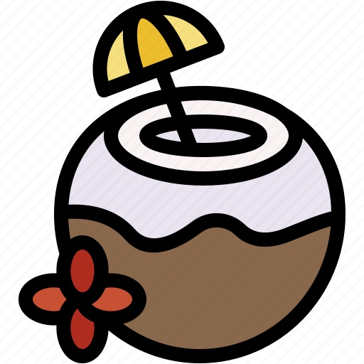 Coconut, drink, beverage, soft, tropical icon - Download on Iconfinder