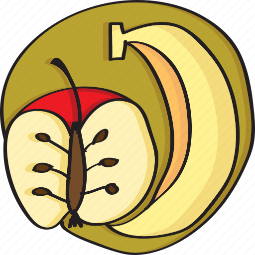 Apple, food, fruit, fruits, fresh, banana icon - Download on Iconfinder