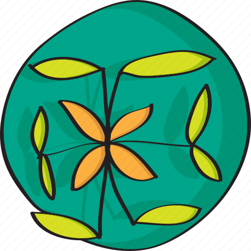 Plant, hand, decoration, green, leafs, drawn icon - Download on Iconfinder