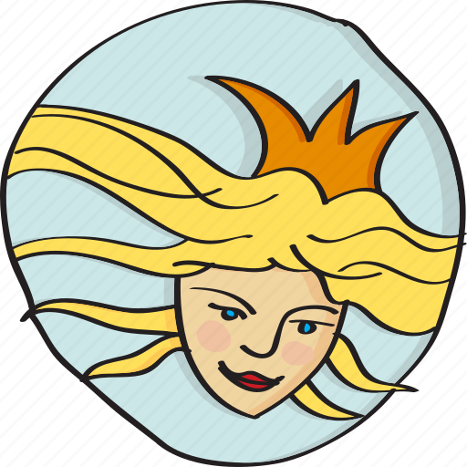 Girl, princess, angel, queen, hand, retro, drawn icon - Download on Iconfinder