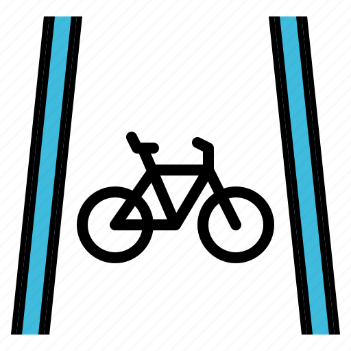 Bicycle, bike, lane, road, way icon - Download on Iconfinder