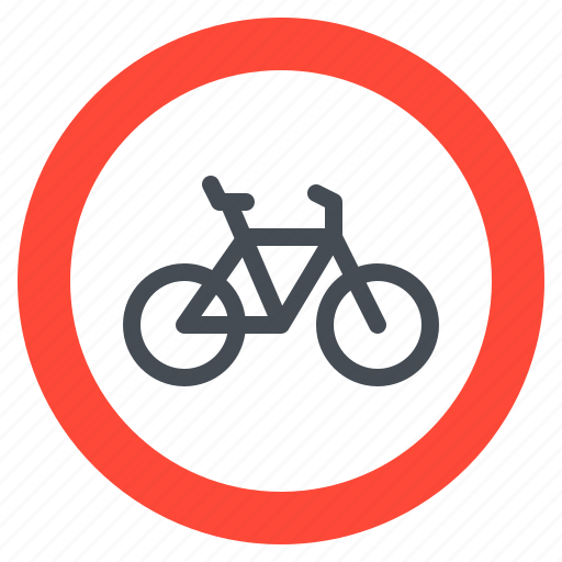Bicycle, bike, sign, transportation, warning icon - Download on Iconfinder