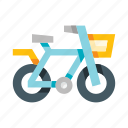 bicycle, bike, basket, cycling