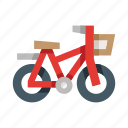 bicycle, bike, basket, cycling