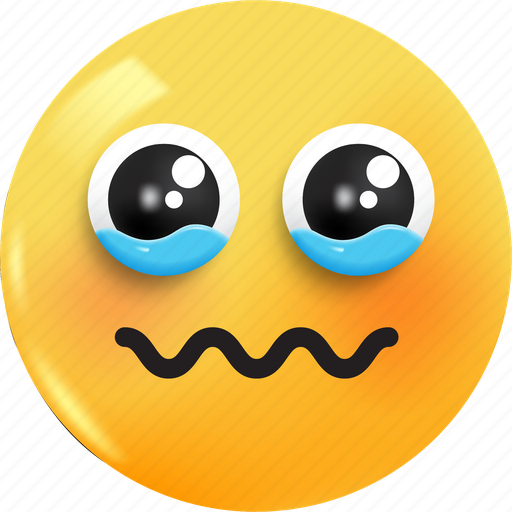 Sad, unhappy, smile, face, emoji, emotion 3D illustration - Download on Iconfinder