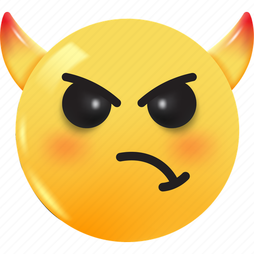 Evil, devil, emoji, face, emotion, expression 3D illustration - Download on Iconfinder