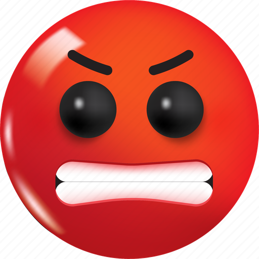 Red, emoticon, expression, emoji, feeling, smile 3D illustration - Download on Iconfinder