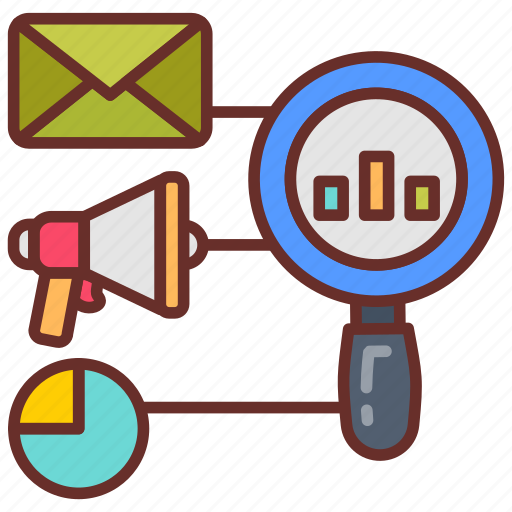 Market, research, demand, email, announcing, magnifying, glass icon - Download on Iconfinder