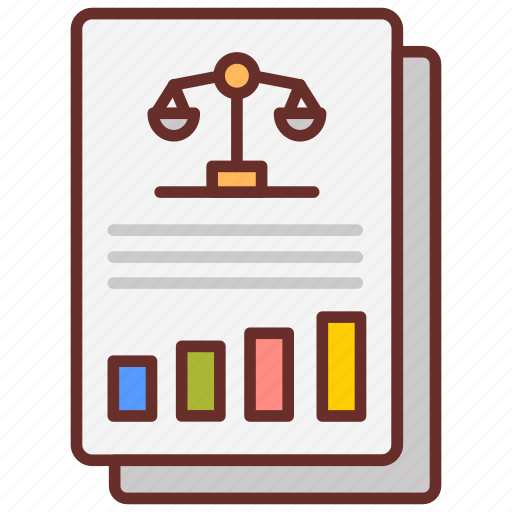 Data, compliance, rules, scales, bar, chart, papers icon - Download on Iconfinder