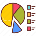 pie, chart, shares, stats, representation, analytical, report