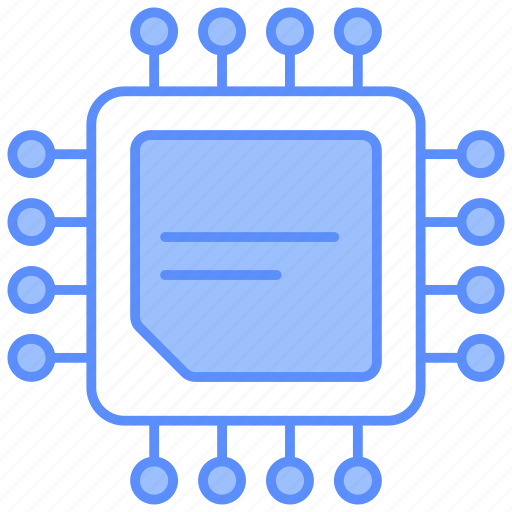 Chip, microchip, hardware, technology, circuit, cpu icon - Download on Iconfinder