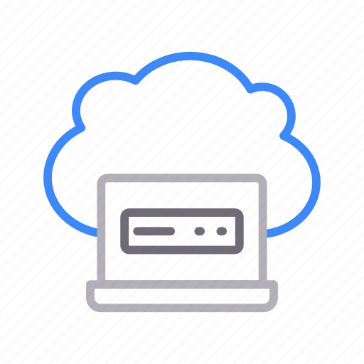 Cloud, database, laptop, online, storage icon - Download on Iconfinder