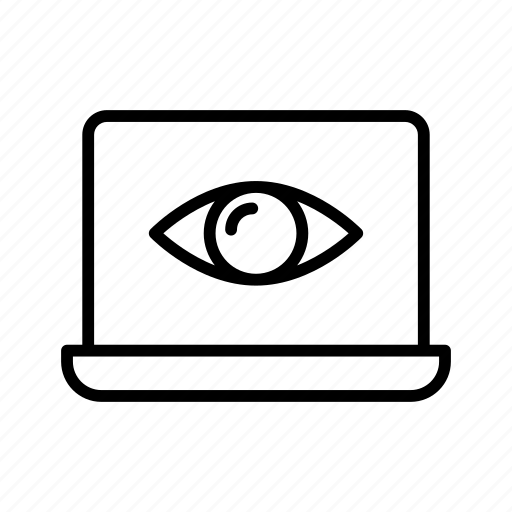Eye, laptop, seen, view, visible icon - Download on Iconfinder