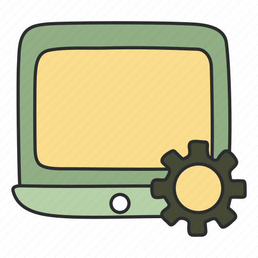 Laptop setting, laptop management, laptop development, technical support, computer setting icon - Download on Iconfinder