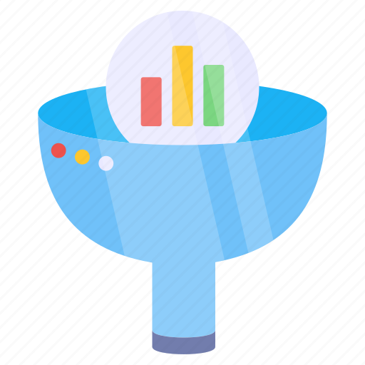 Business funnel, business filtration, data funnel, data filtration, data extraction icon - Download on Iconfinder