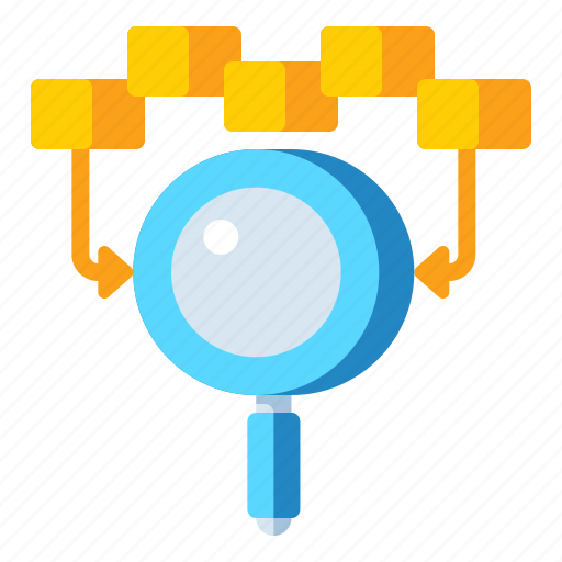 Database, inferential, magnifying glass, statistics icon - Download on Iconfinder
