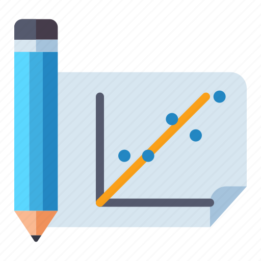 Graph bar, linear, pen, regression icon - Download on Iconfinder