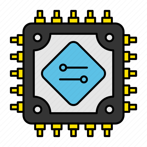 Chipset, chip, processor, technology, embedded, electronics, communication icon - Download on Iconfinder