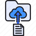 cloud, storage, folder, file, upload