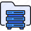 folder, server, storage, data, document 