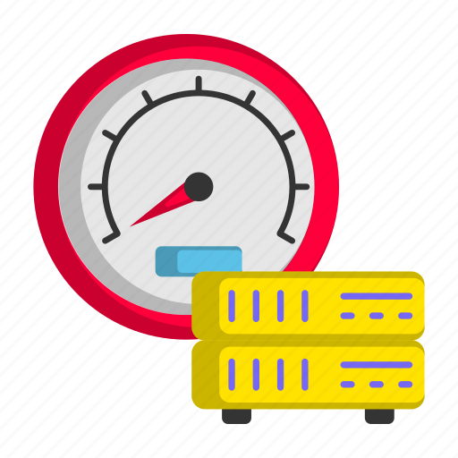 Server, bandwidth, hosting, speedometer, webhosting, server machine, uptime performance icon - Download on Iconfinder