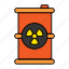 radioactive, oil barrel, oil drum, poisonous, biohazard, toxic 