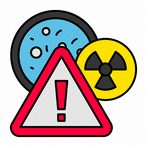 Alert, radioactive material, hazardous, attention, danger, warning icon - Download on Iconfinder
