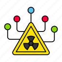 radioactive, warning, nuclear, danger, caution, signboard