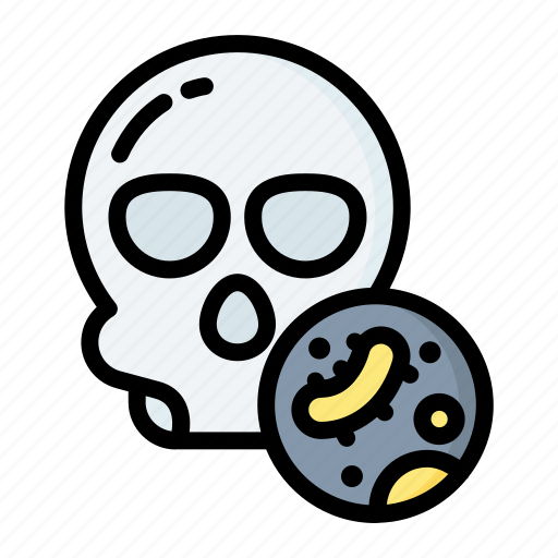 Bacteria, biology, corona, healthcare, skull icon - Download on Iconfinder