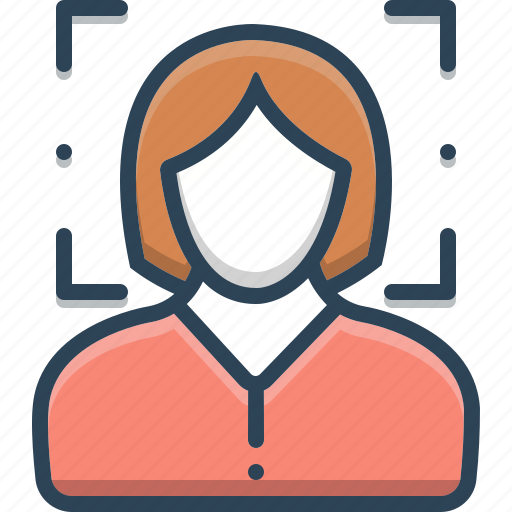 Biometric, care, face, female, female face recognition, ophthalmology, recognition icon - Download on Iconfinder