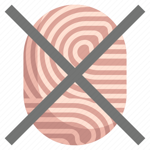 Fingerprint, cancellation, evidence, ui, identification icon - Download on Iconfinder