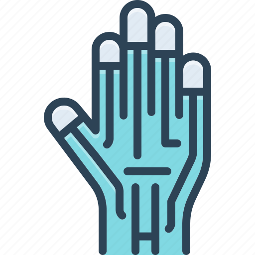 Finger geometry recognition, geometry, recognition, identifying, authenticating, handprint, hand geometry icon - Download on Iconfinder