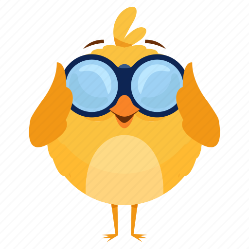 Binoculars, bird, animal, fly, face, chicken, find icon - Download on Iconfinder
