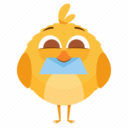 Mail, postman, bird, smile, face, animal, fly icon - Download on Iconfinder