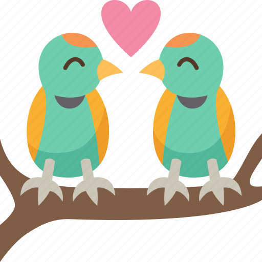 Birds, couple, mating, romance, love icon - Download on Iconfinder
