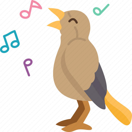 Bird, singing, birdie, animal, nature icon - Download on Iconfinder