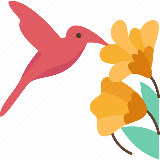 Hummingbird, bird, flower, nectar, garden icon - Download on Iconfinder
