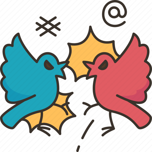 Birds, fight, aggressive, battle, confrontation icon - Download on Iconfinder