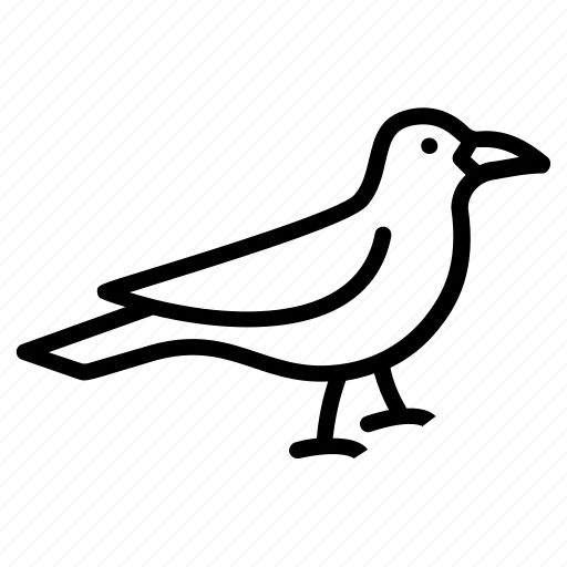 Raven, bird, crow, flying, black, white icon - Download on Iconfinder