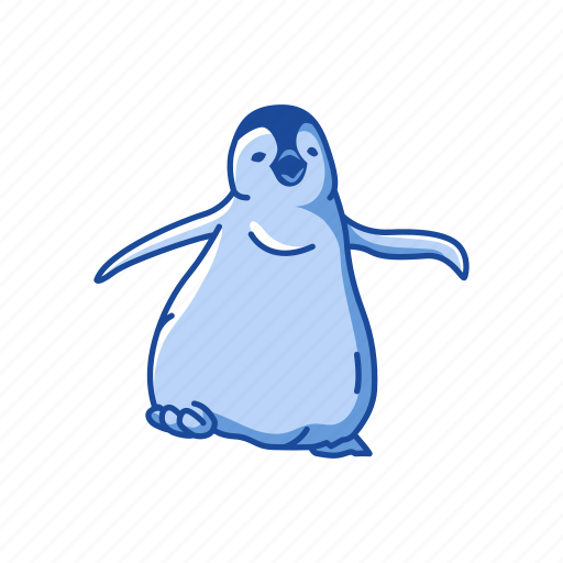 Animal, animal aquatic bird, baby penguin, bird, flippers, penguin icon - Download on Iconfinder