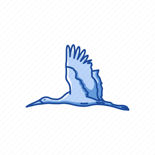 Animal, bird, crane, feather, gruidae, whooping crane, wings icon - Download on Iconfinder