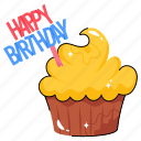 cupcake, sweet, celebration, food, cake, birthday