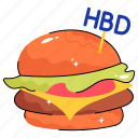 cheeseburger, bun, meat, fast, food, dinner, grilled