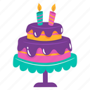 birthday, cake, present, celebration, box, gift, decoration